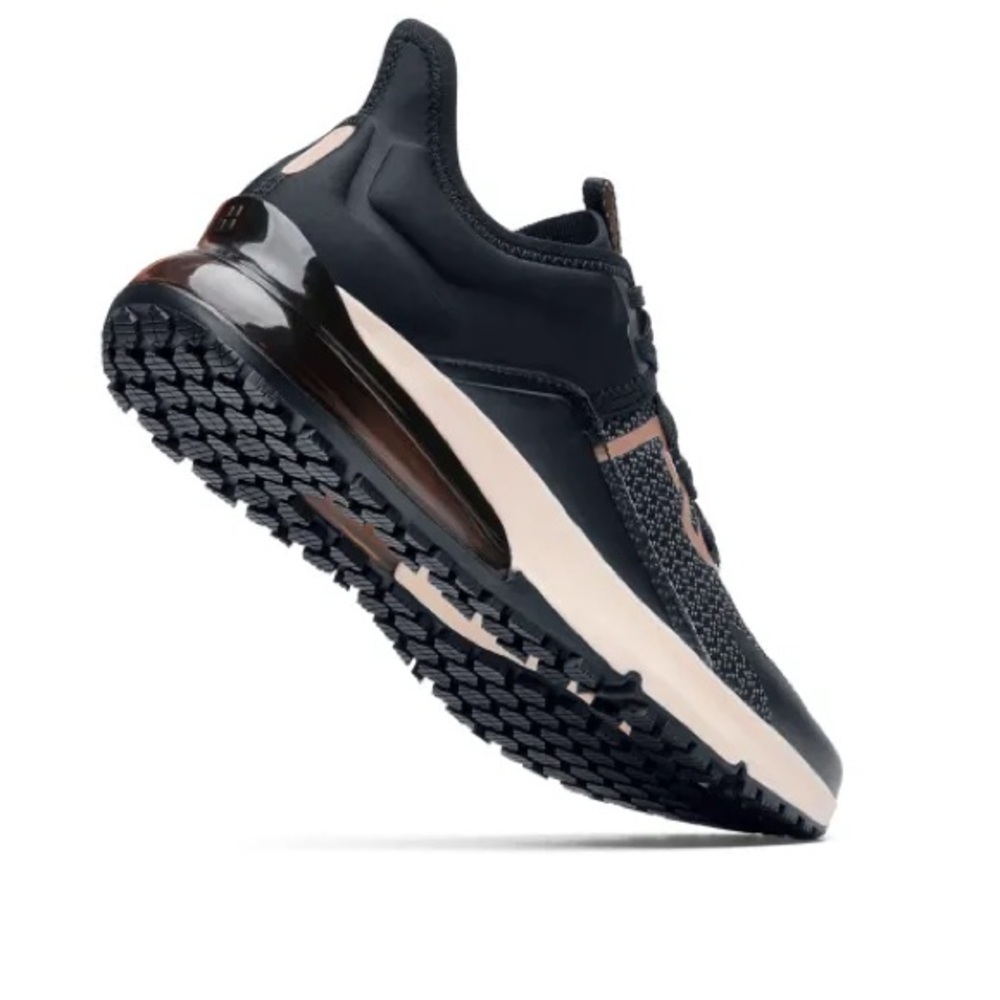 Shoes For Crews Gia Sneakers in Black & Rose Gold